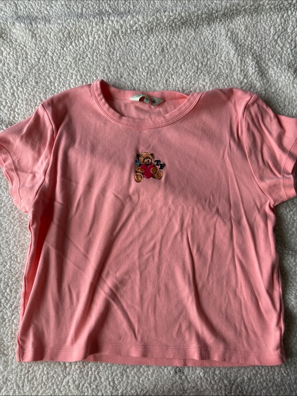 Teddy Fresh pink cropped tshirt